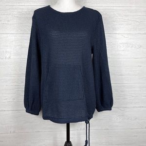 Sperry Open Knit Sweater Blue Medium